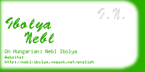 ibolya nebl business card